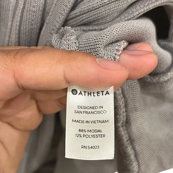 Athleta Criss-Cross Sweatshirt Slate Gray Size Medium - Picture 4 of 6